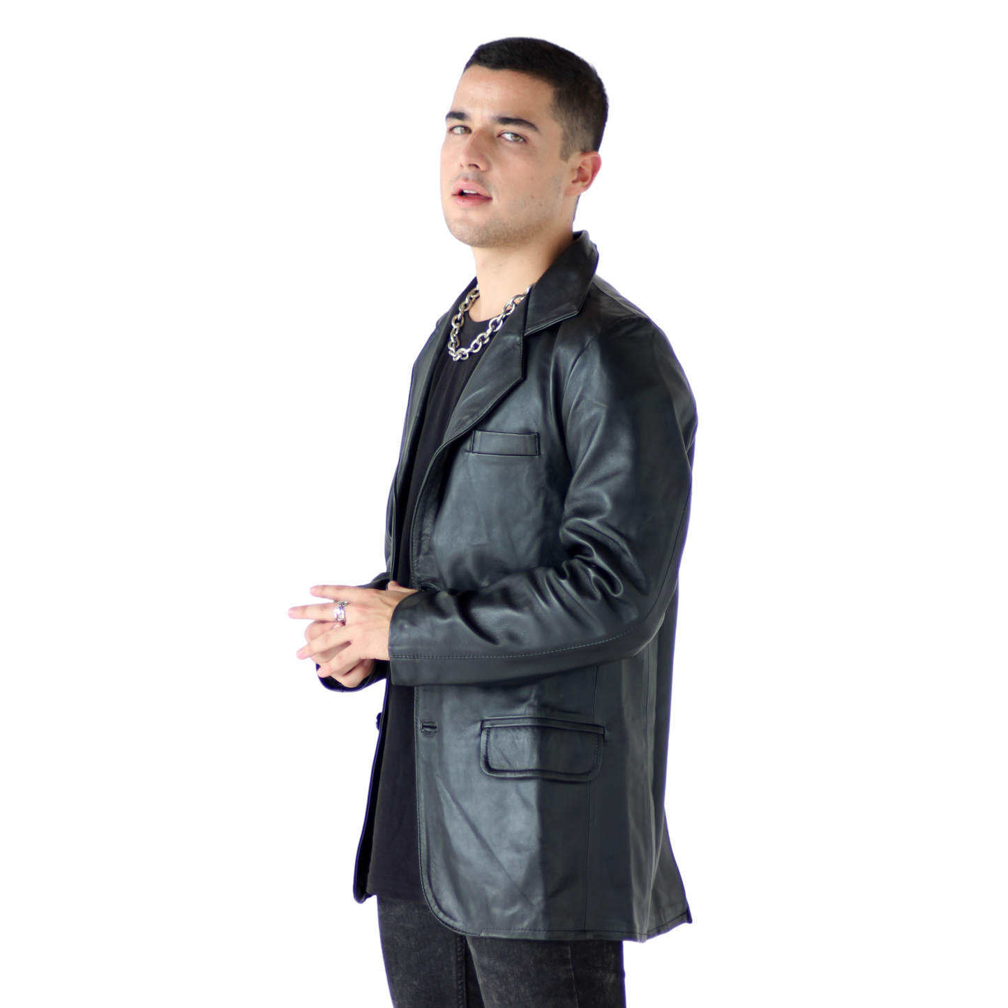 Blazer Piel Negro